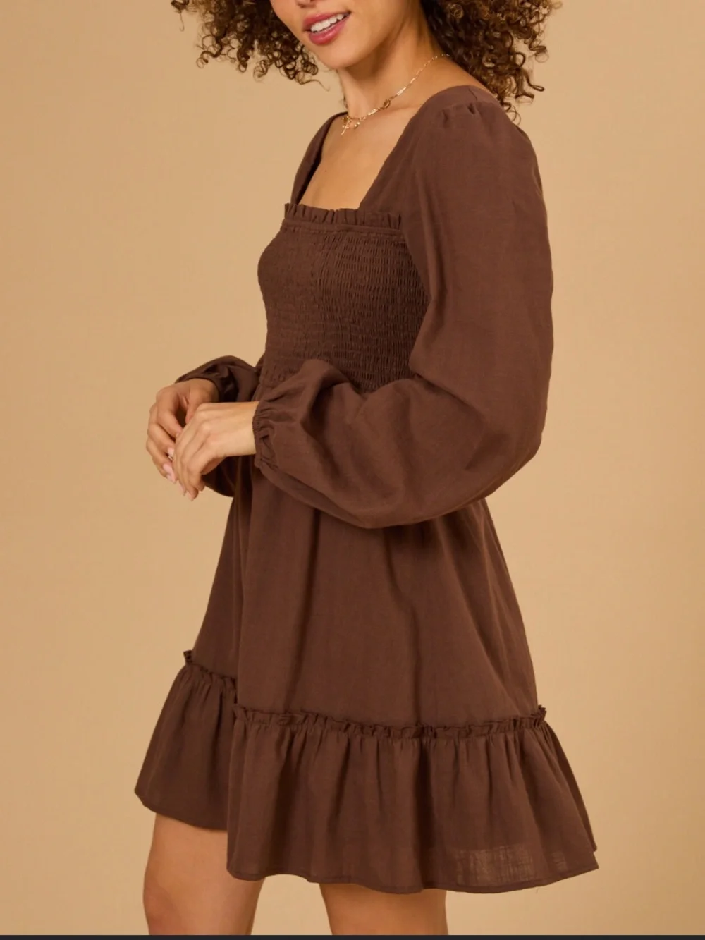 Altar'd State Megan Babydoll Long Sleeve Dress - Picture 2 of 8